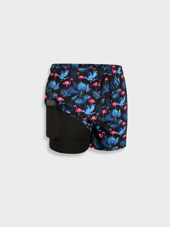 Men’s Swim Shorts – Relaxed Fit – Quick-Dry Fabric – Mid-Thigh – Adjustable Waistband