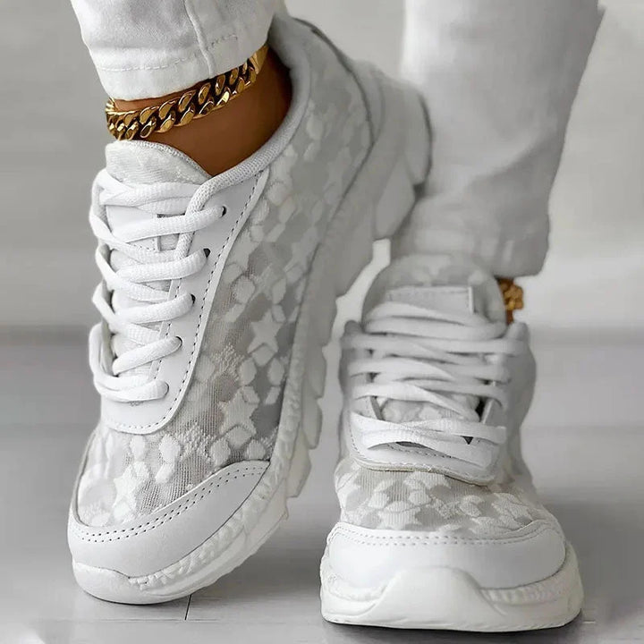 Women’s Sneakers - Cushioned Sole - Casual Comfort Fit