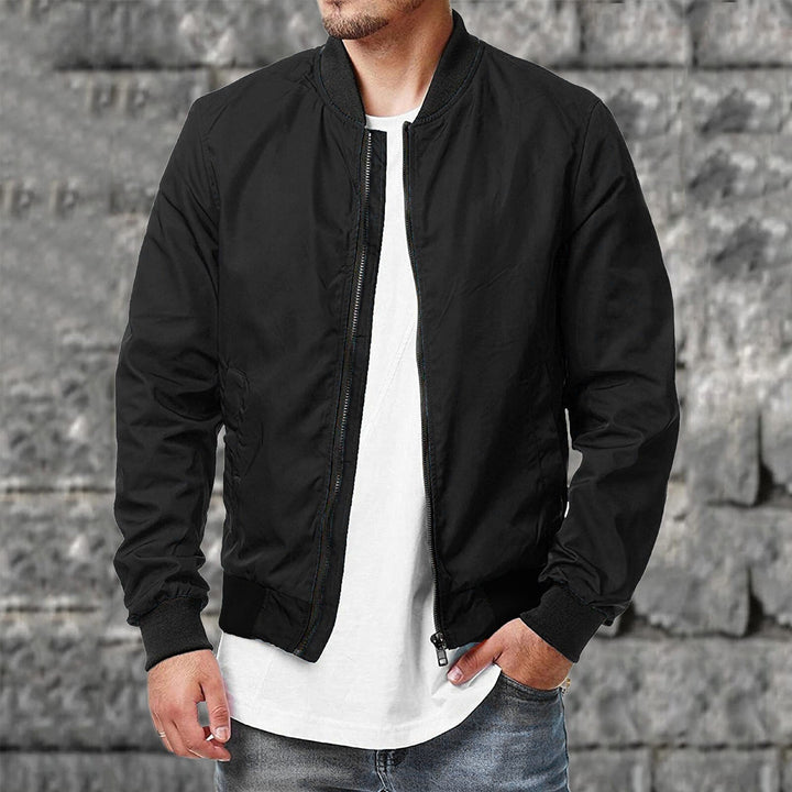 Men’s Bomber Jacket – Regular Fit – Ribbed Trim – Casual Outerwear