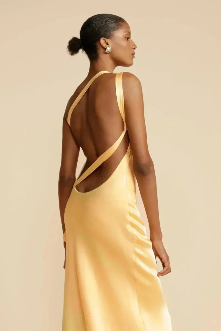 Women's Evening Gown - Satin Silk - One-Shoulder - Mermaid Fit - Floor-Length Formal Wear