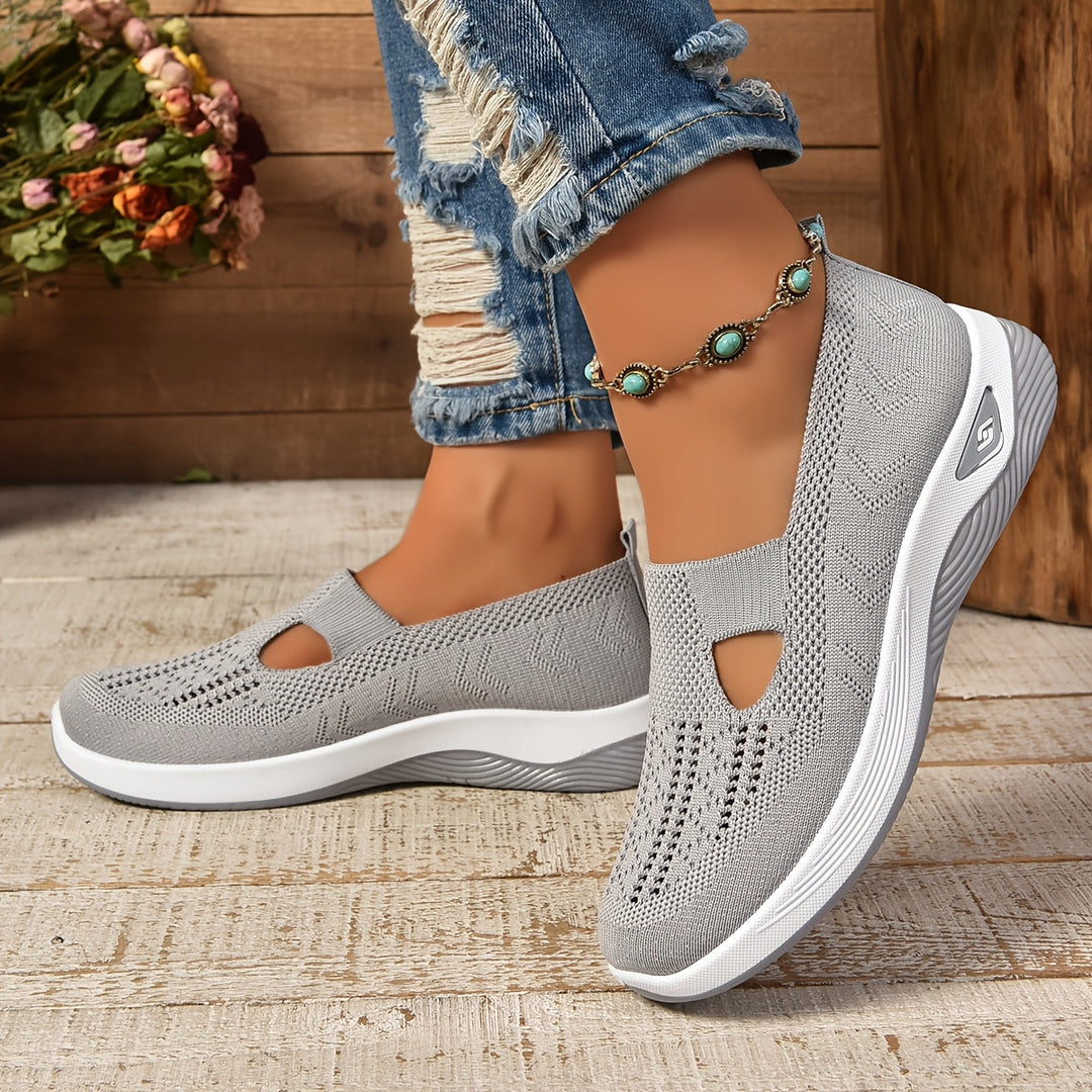 Women’s Slip-On Sneakers – Cushioned Sole – Low-Cut Everyday Comfort