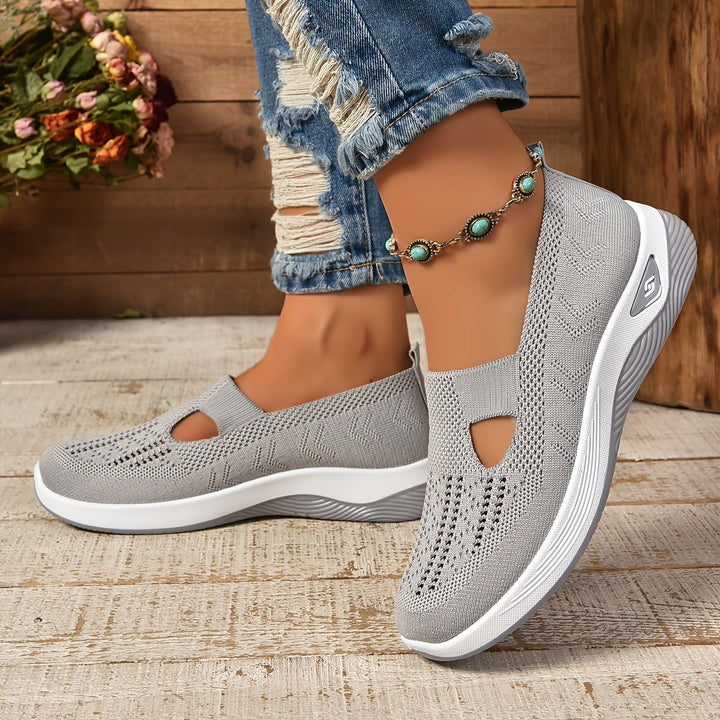 Women’s Slip-On Sneakers – Cushioned Sole – Low-Cut Everyday Comfort