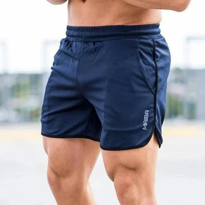 Men’s Athletic Shorts - Lightweight Breathable Fabric - Elastic Waist - Side Slit Fit