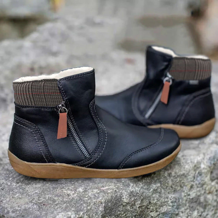 Women's Ankle Boots – Structured Fit – Side Zipper – Cushioned Support – Casual Sole