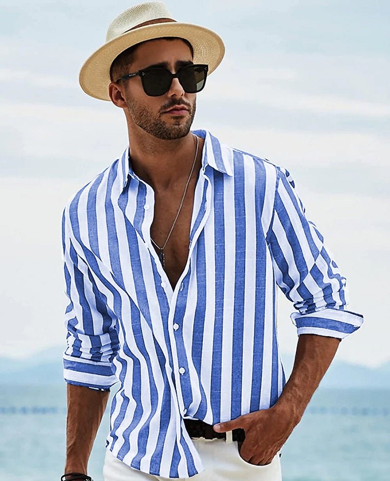 Men’s Button-Down Shirt – Relaxed Fit – Breathable Blend – Long Sleeve Casual Style