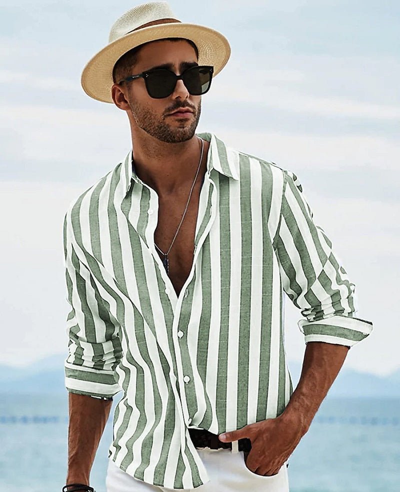 Men’s Button-Down Shirt – Relaxed Fit – Breathable Blend – Long Sleeve Casual Style