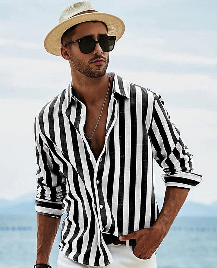 Men’s Button-Down Shirt – Relaxed Fit – Breathable Blend – Long Sleeve Casual Style