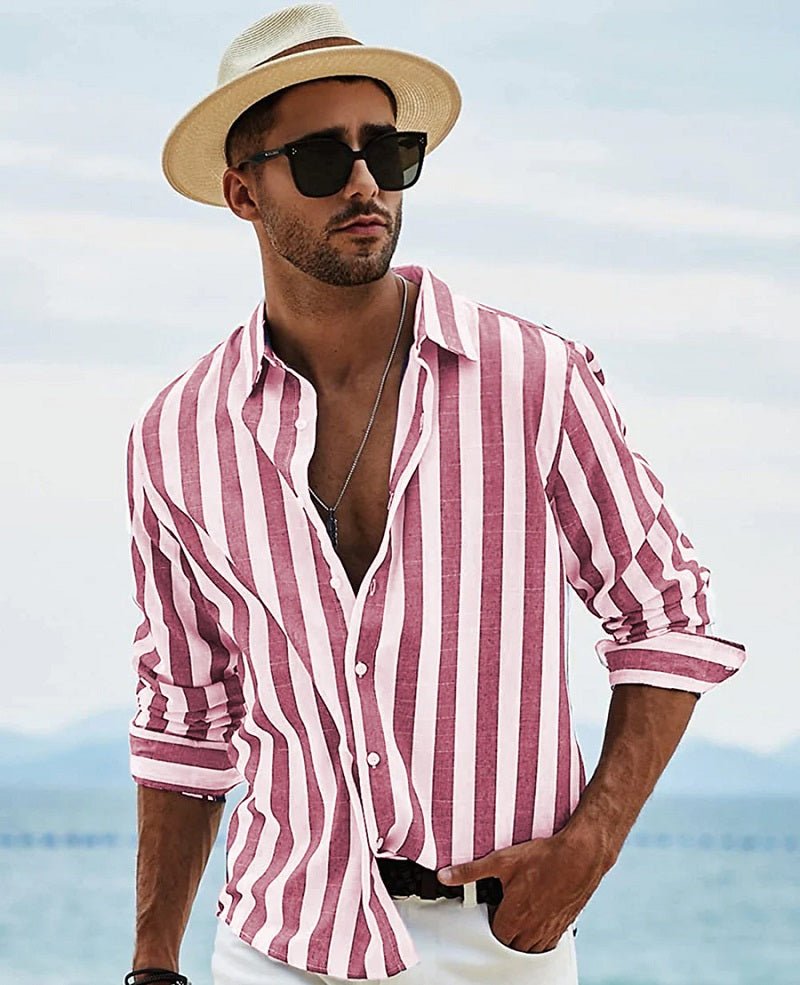 Men’s Button-Down Shirt – Relaxed Fit – Breathable Blend – Long Sleeve Casual Style
