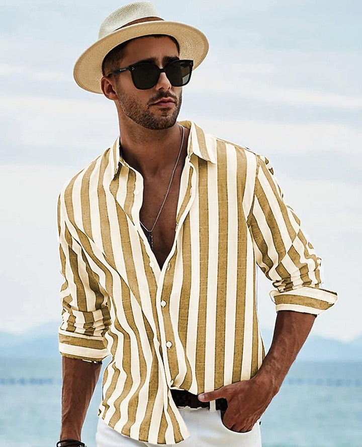 Men’s Button-Down Shirt – Relaxed Fit – Breathable Blend – Long Sleeve Casual Style