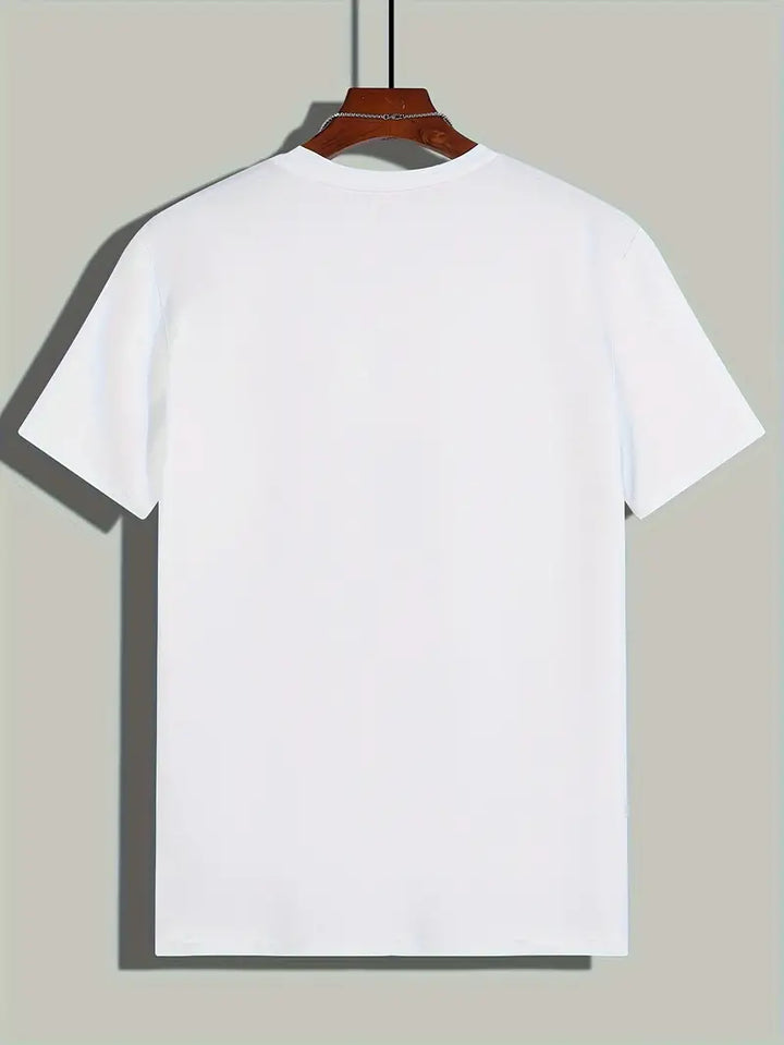 Men’s Color-Block T-Shirt - Athletic Fit - Short Sleeve - Breathable Cotton Blend