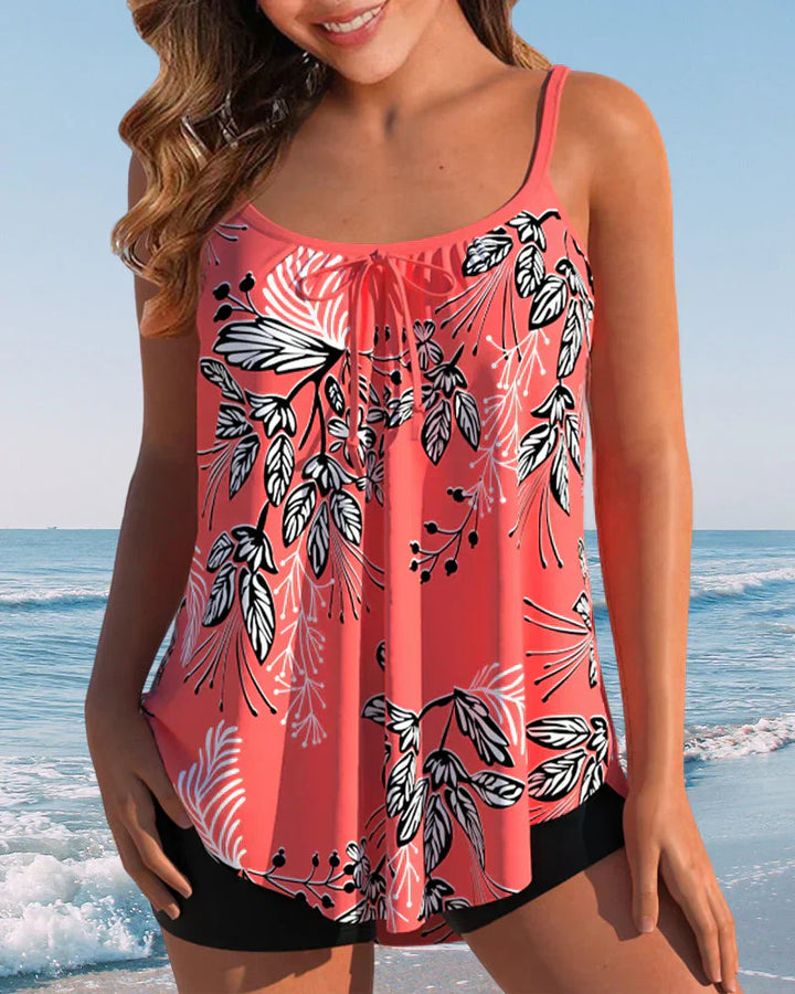 Women's Sleeveless Tank Top - Floral Print - Loose Fit - Lightweight & Breathable