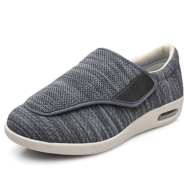 Men’s Comfort Shoes – Wide Fit – Soft Knit Upper – Cushioned Sole – Adjustable Strap