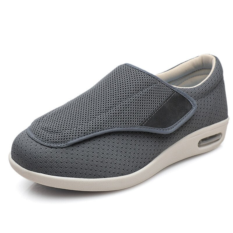 Men’s Comfort Shoes – Wide Fit – Soft Knit Upper – Cushioned Sole – Adjustable Strap