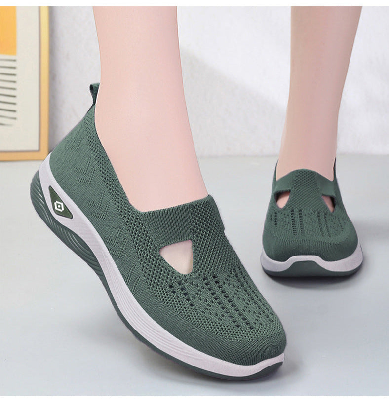 Women’s Slip-On Sneakers – Cushioned Sole – Low-Cut Everyday Comfort