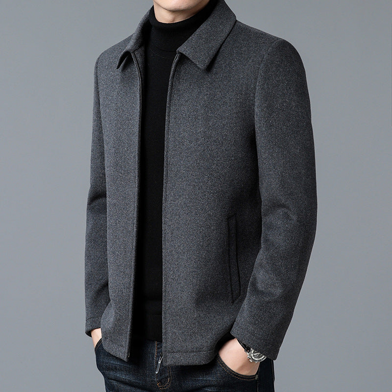 Men's Jacket – Tailored Fit – Hip Length – Streamlined Design – Zipper Closure