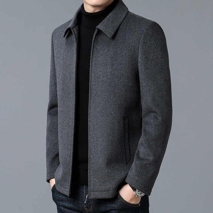 Men's Jacket – Tailored Fit – Hip Length – Streamlined Design – Zipper Closure