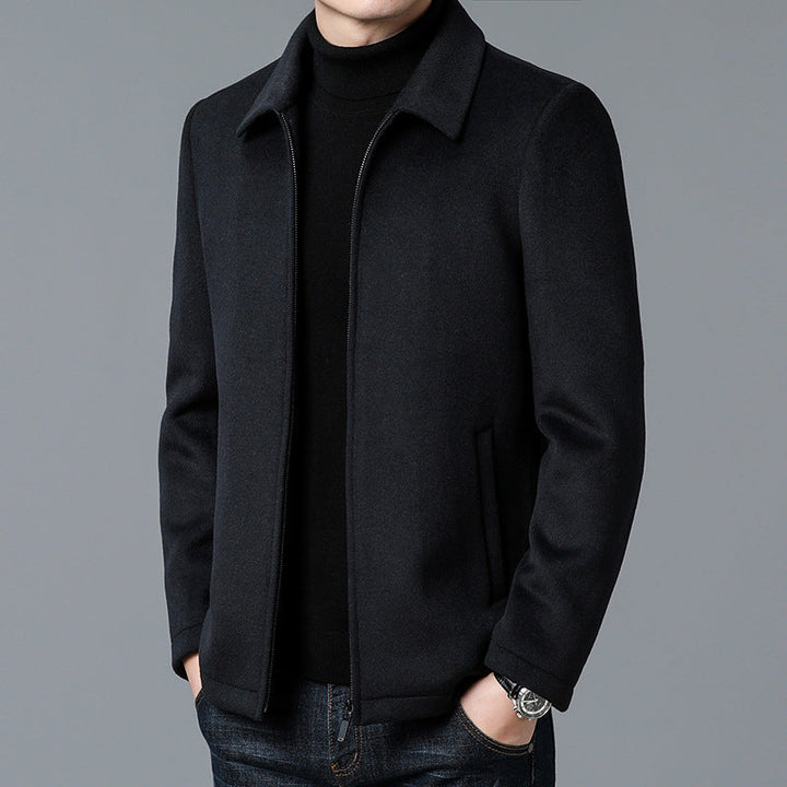 Men's Jacket – Tailored Fit – Hip Length – Streamlined Design – Zipper Closure