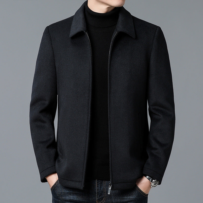 Men's Jacket – Tailored Fit – Hip Length – Streamlined Design – Zipper Closure