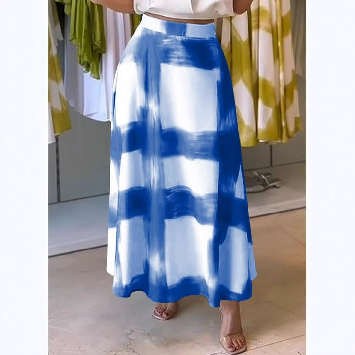 Women’s A-Line Skirt – Flowing Fit – Checkered Print