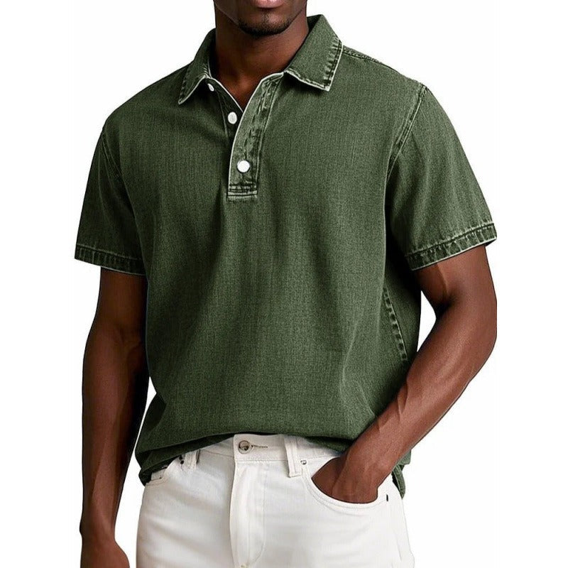 Men’s Polo Shirt – Cotton Blend – Relaxed Fit – Short Sleeve Casual Style