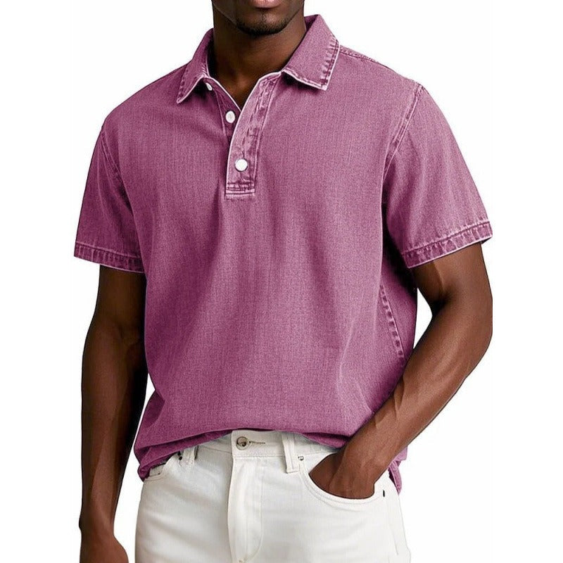 Men’s Polo Shirt – Cotton Blend – Relaxed Fit – Short Sleeve Casual Style