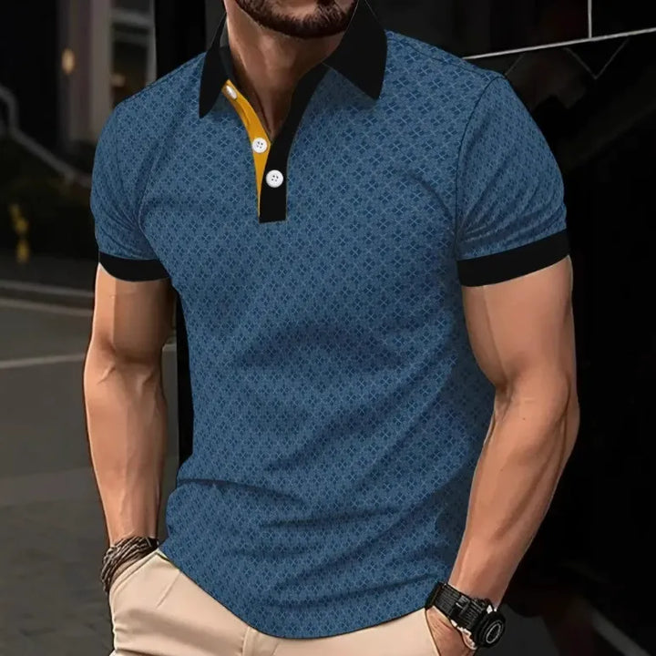 Men’s Polo Shirt - Slim Fit - Cotton - 3D Print - Short Sleeve Casual Wear