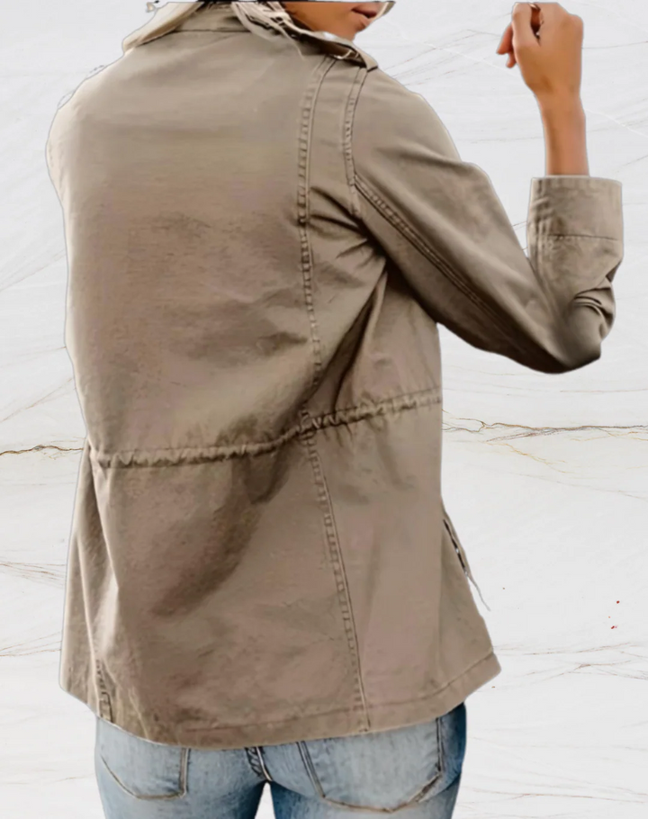Women’s Utility Jacket – Cotton – Regular Fit – Zip Button Closure – Four Pockets