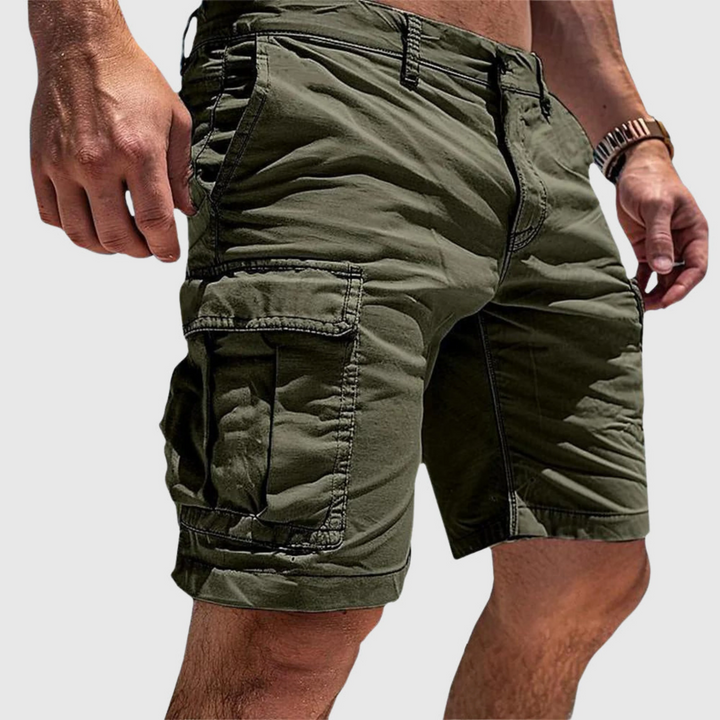 Men’s Cargo Shorts – Cotton – Relaxed Fit – Side Flap Pockets – Casual Everyday Wear