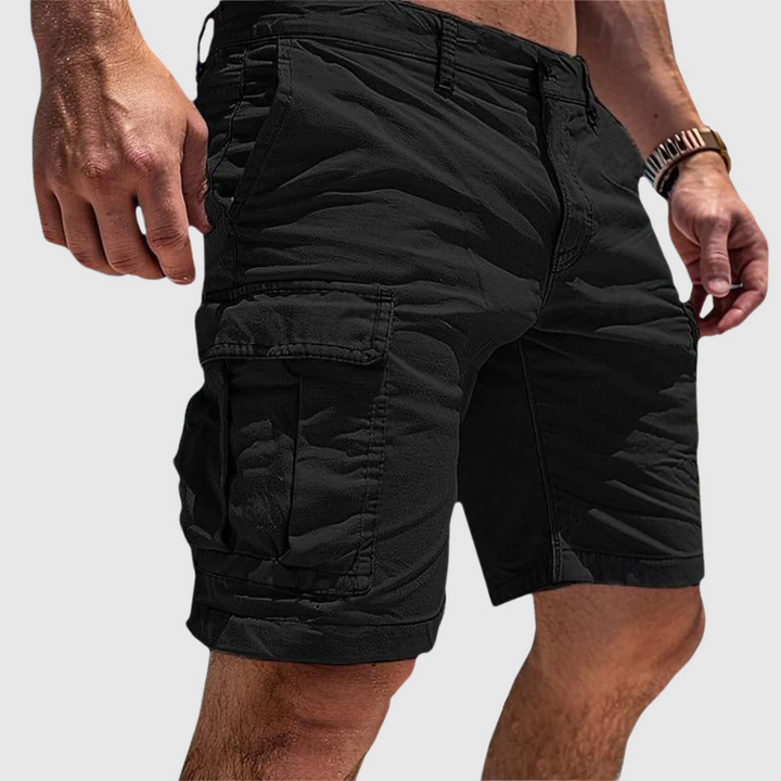Men’s Cargo Shorts – Cotton – Relaxed Fit – Side Flap Pockets – Casual Everyday Wear