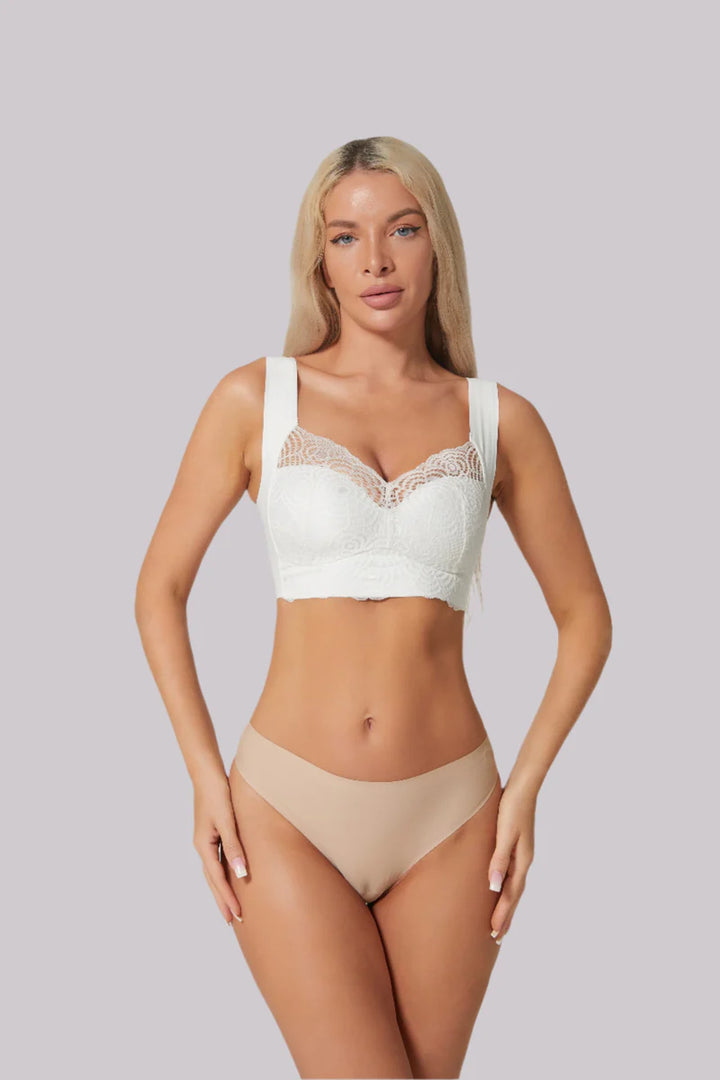 Women’s Push-Up Bra – Lace Detail – Full Coverage – Wide Straps – Breathable Blend