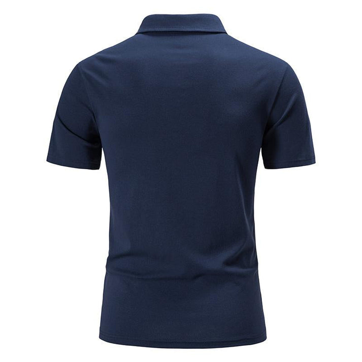 Men’s Polo Shirt - Short Sleeve - Embroidered Floral Design - Slim Fit Casual Wear
