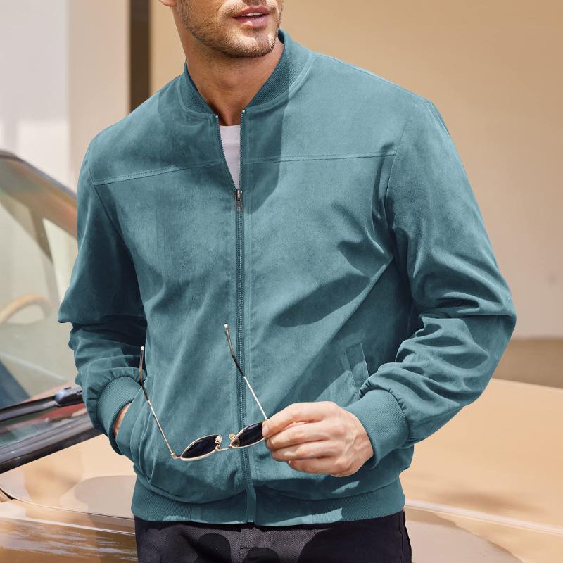 Men’s Full-Zip Jacket – Regular Fit – Soft Touch – Ribbed Hem & Cuffs – Casual Outerwear