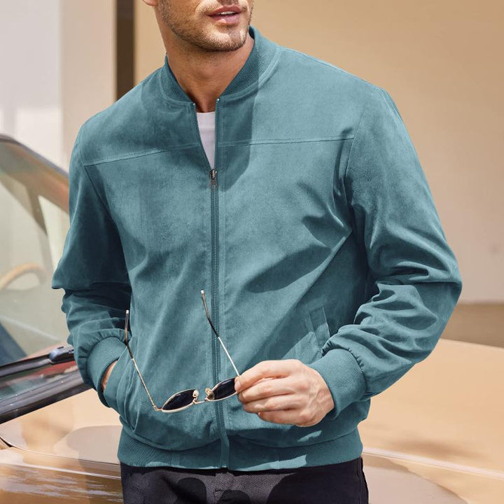 Men’s Full-Zip Jacket – Regular Fit – Soft Touch – Ribbed Hem & Cuffs – Casual Outerwear