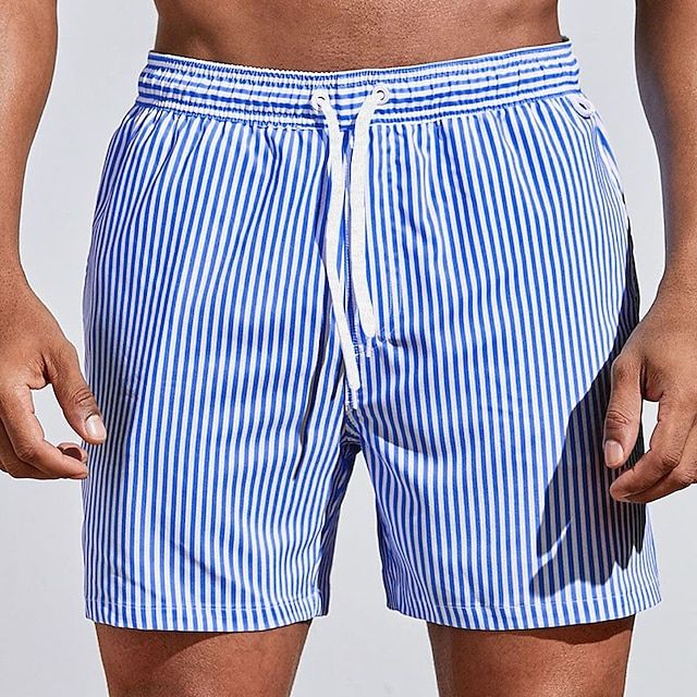 Men’s Swim Shorts – Breathable Blend – Regular Fit – Mid-Thigh Length – Elastic Waist