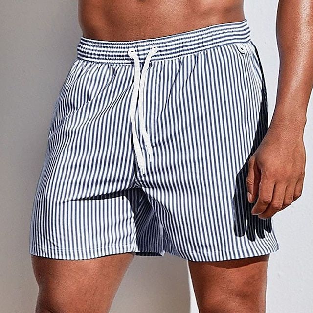 Men’s Swim Shorts – Breathable Blend – Regular Fit – Mid-Thigh Length – Elastic Waist