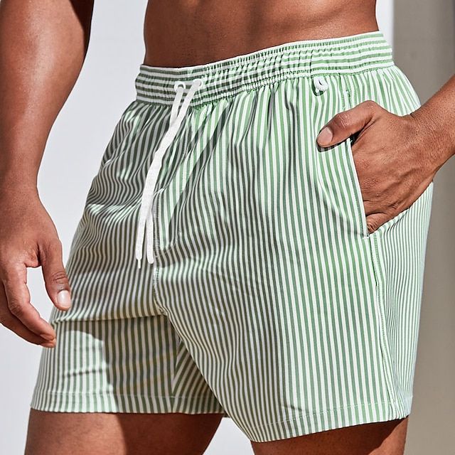 Men’s Swim Shorts – Breathable Blend – Regular Fit – Mid-Thigh Length – Elastic Waist