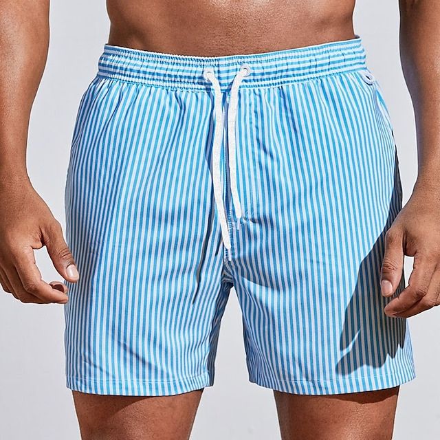 Men’s Swim Shorts – Breathable Blend – Regular Fit – Mid-Thigh Length – Elastic Waist