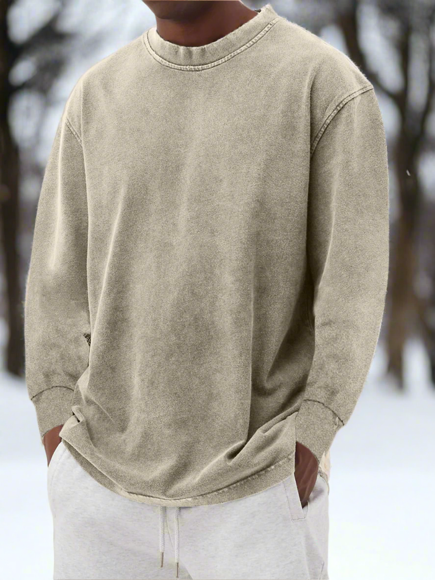 Men’s Crewneck Sweater – Soft Knit – Relaxed Fit – Long Sleeve
