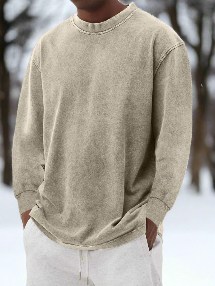 Men’s Crewneck Sweater – Soft Knit – Relaxed Fit – Long Sleeve