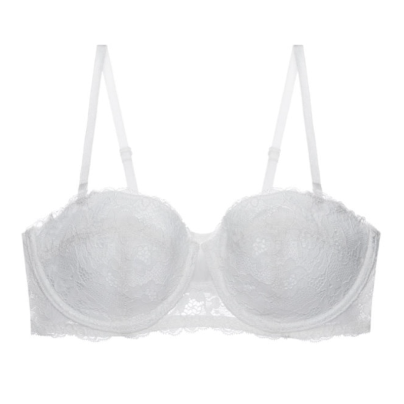 Women’s Balconette Bra – Lace Design – Underwired Support – Adjustable Straps
