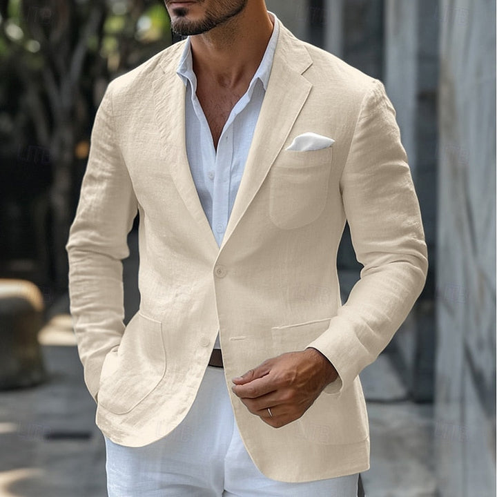 Men’s Blazer – Tailored Slim Fit – Breathable Blend – Single-Breasted – Classic Lapel