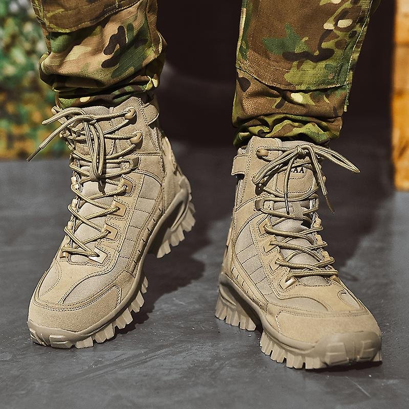 Men’s Tactical Boots - High-Top Design - Reinforced Toe - Rugged Grip Sole