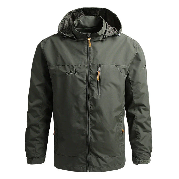 Men's Softshell Jacket - Windproof Water-Resistant - Regular Fit - Hooded with Zip Pockets