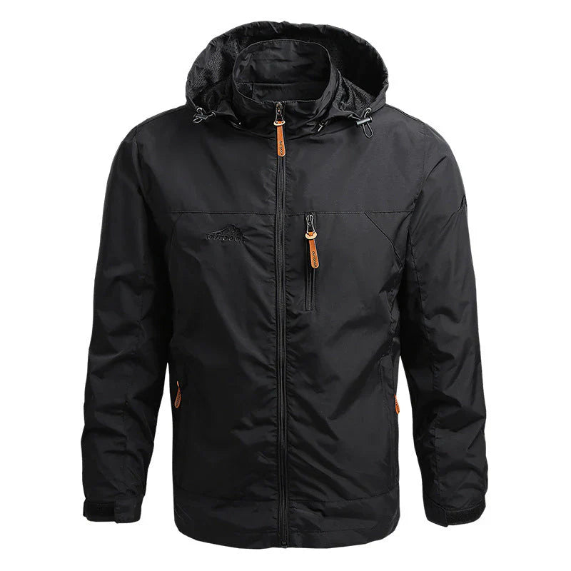 Men's Softshell Jacket - Windproof Water-Resistant - Regular Fit - Hooded with Zip Pockets