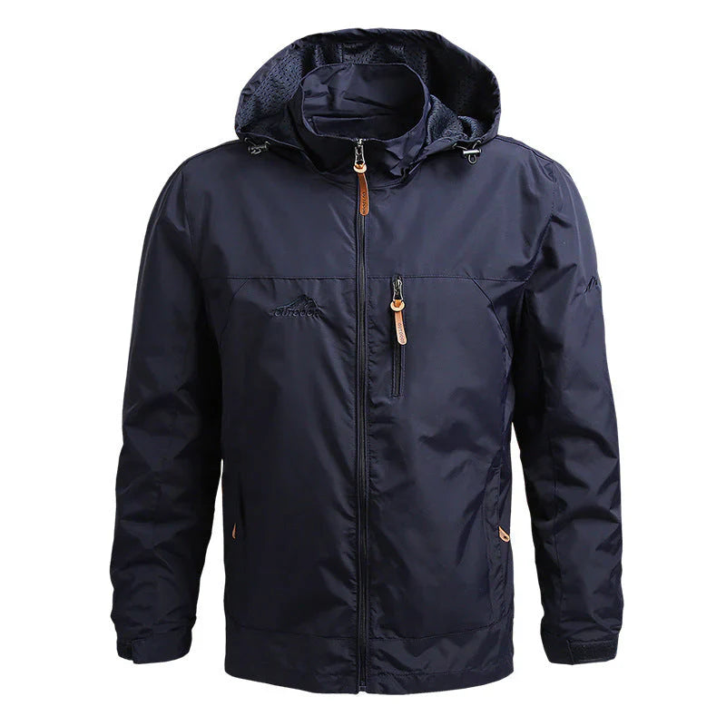 Men's Softshell Jacket - Windproof Water-Resistant - Regular Fit - Hooded with Zip Pockets