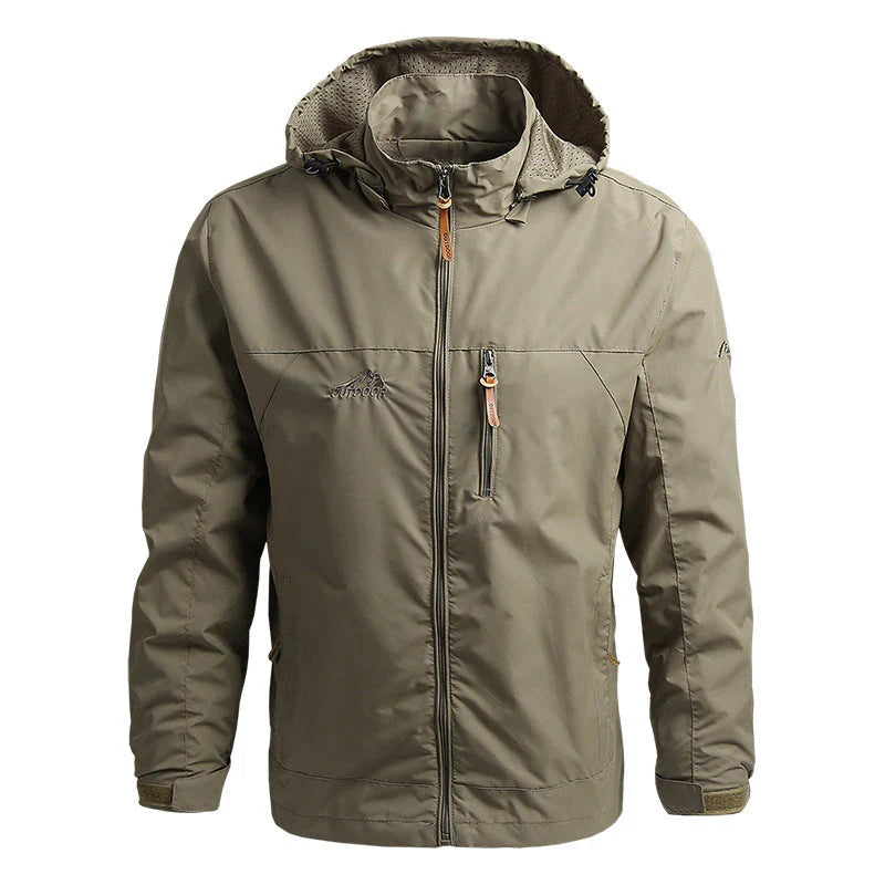 Men's Softshell Jacket - Windproof Water-Resistant - Regular Fit - Hooded with Zip Pockets