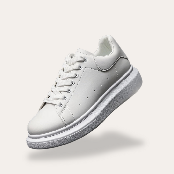Men’s Low-Top Sneakers – Smooth Finish – Perforated Design – Lace-Up Casual Style