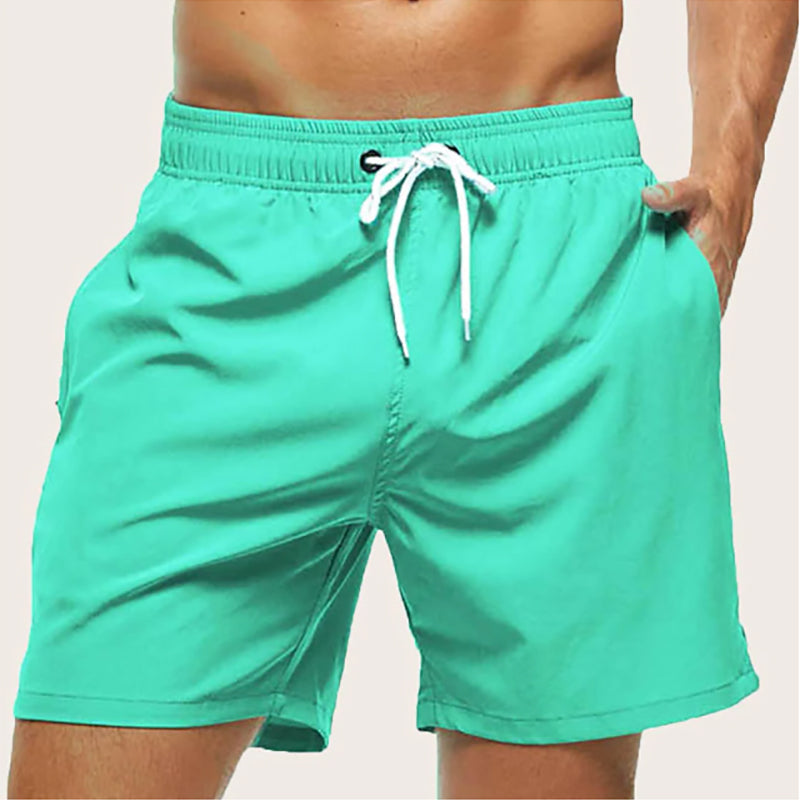 Men’s Swim Trunks – Quick-Dry Fabric – Regular Fit – Mid-Length – Elastic Waistband